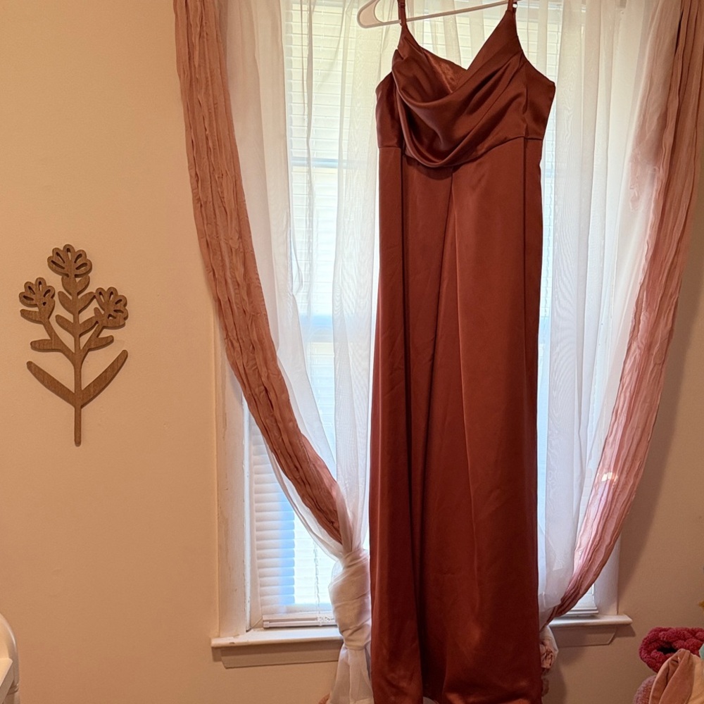 Revelry Dusty Rose Satin Gown